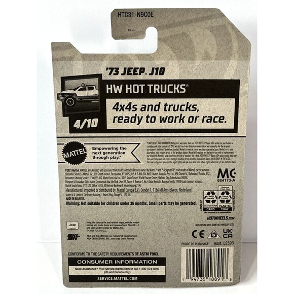 Hot Wheels 2025 Jeep J10 Blue Truck HW Hot Trucks Series New on Card - Picture 7 of 7